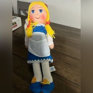 Swiss Miss Hot Cocoa Advertising Doll Beatrice Blonde Braids Vintage